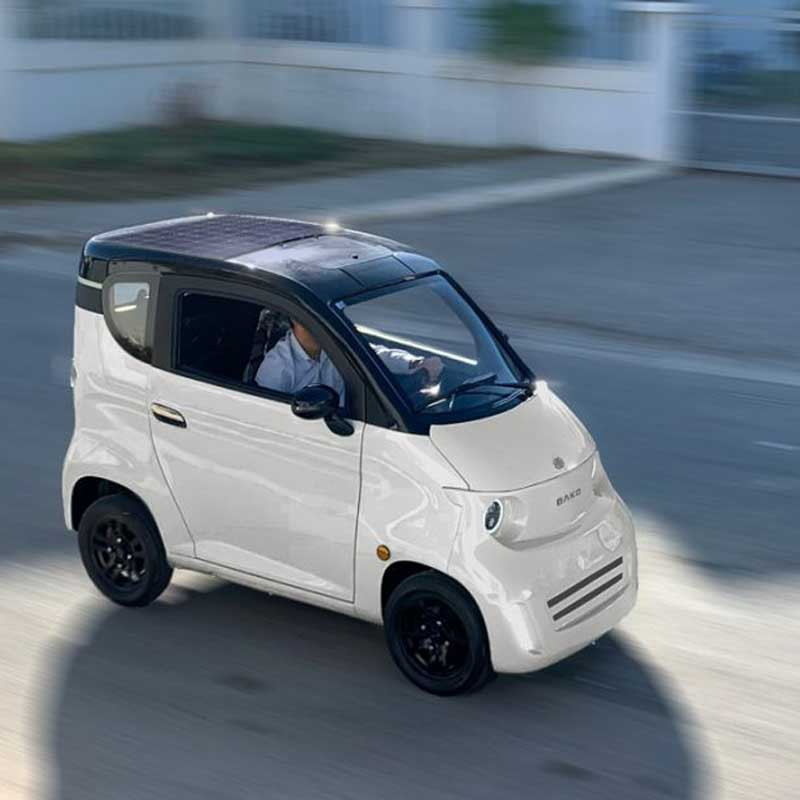 Voiture Electrique Solaire Bako Bee Wave Blanc